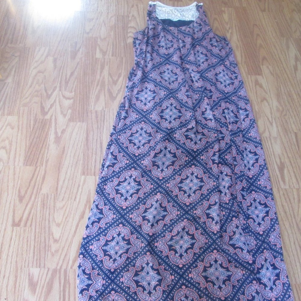 Maurices Size L Maxi Paisley Dress
